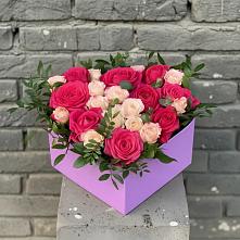 Цветочная композиция из Розы в коробке #REPLACE_PRED# Хвалынске